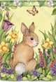 Springtime Bunny House Flag