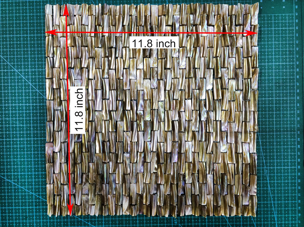 Home Wall Tile C01 12PCS Kichen Bathroom Mother Of Pearl Shell Mosaic Tiles