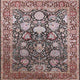 Ahgly Company Indoor Square Mid-Century Modern Area Rugs, 4' Square