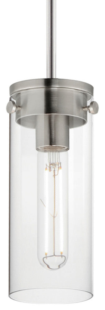 Maxim 12406CL Pinn 5"W Mini Pendant - Satin Nickel