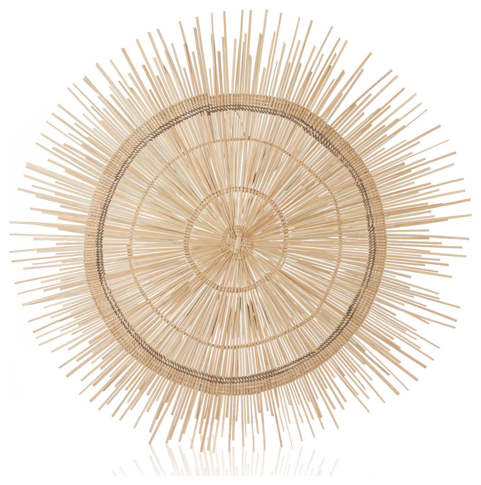 Palm Sun Circle, Artisan Crafted, Malawi, Natural, 35.5"