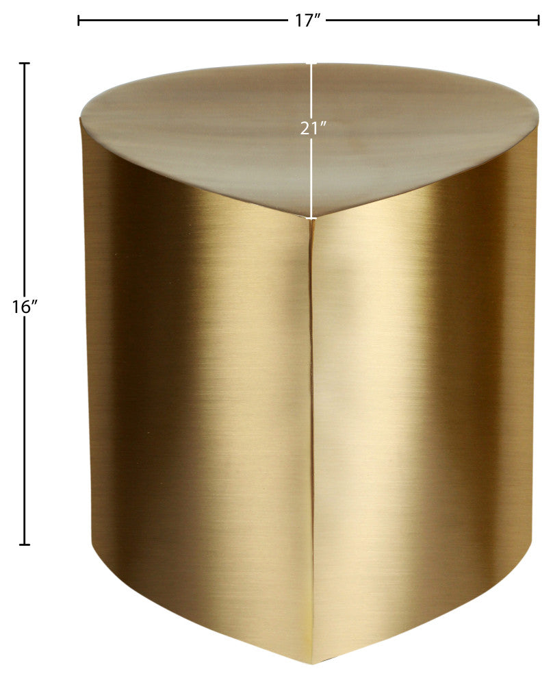 Petal Finished Iron Metal Coffee Table, Gold, 1 Piece