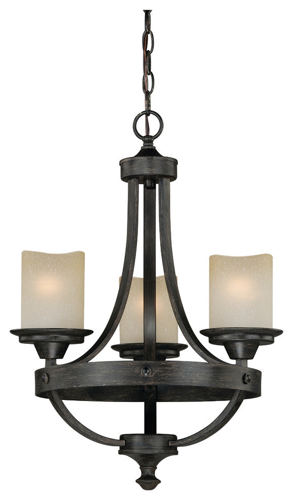 Halifax 3-Light Mini Chandelier Black Walnut