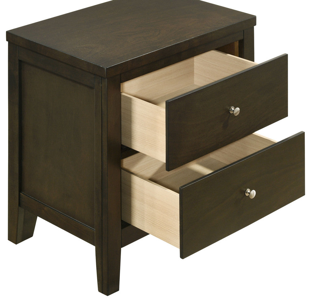 Wilkes 2-drawer Nightstand Bedside Table Dark Cocoa
