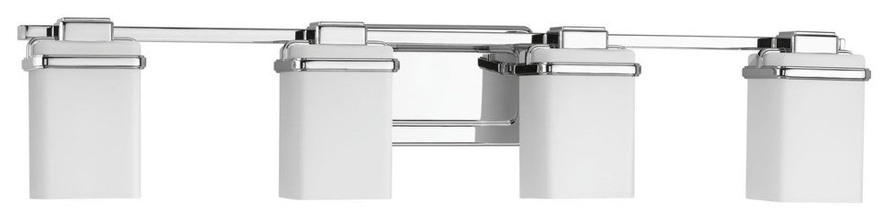 Progress Lighting P2196-09 Metric 4-Light Bath, Brushed Nickel, Polished Chrome