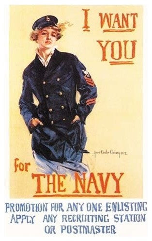 I Want You For the Navy - Canvas Poster 20" x 30"