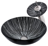 Godere Glass Vessel Sink Set, Brushed Nickel