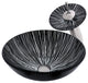 Godere Glass Vessel Sink Set, Brushed Nickel