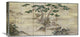 "Birds, Flowers and Monkeys Six-Panel Screen" Artwork, 30" x 14"