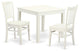 3 Pcbreakfast Nook Table And 2 Wood Dining Room Chair In Linen White