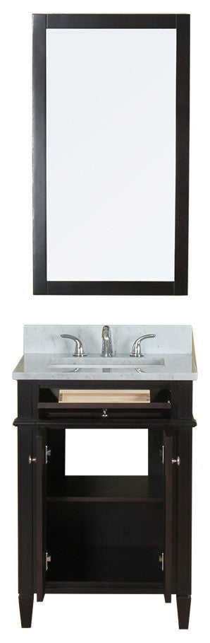 Samantha 24" Bathroom Vanity With Carrera Marble Top