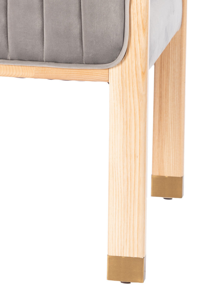 Monaco Wood Dining Chair, Gray