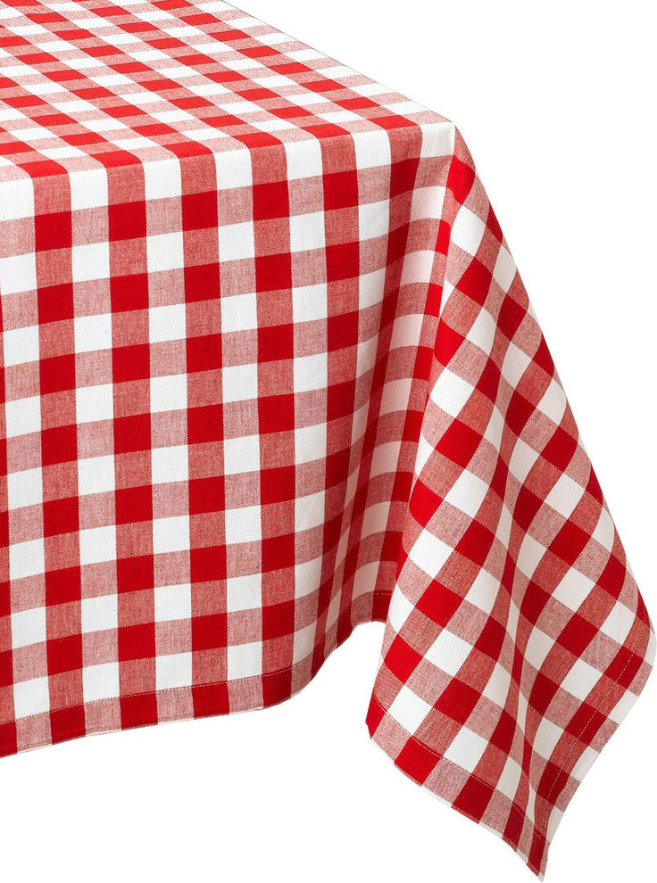 DII Red/White Checkers Tablecloth 60"x84"