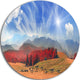Sheep Herd At Carpathians, Landscape Photo Disc Metal Artwork, 38"