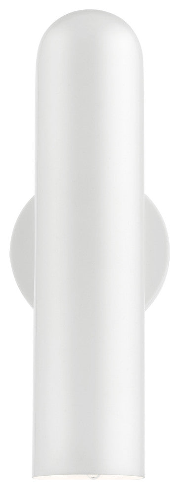 Shiny White Mid Century Modern, Urban, Scandinavian Single Sconce