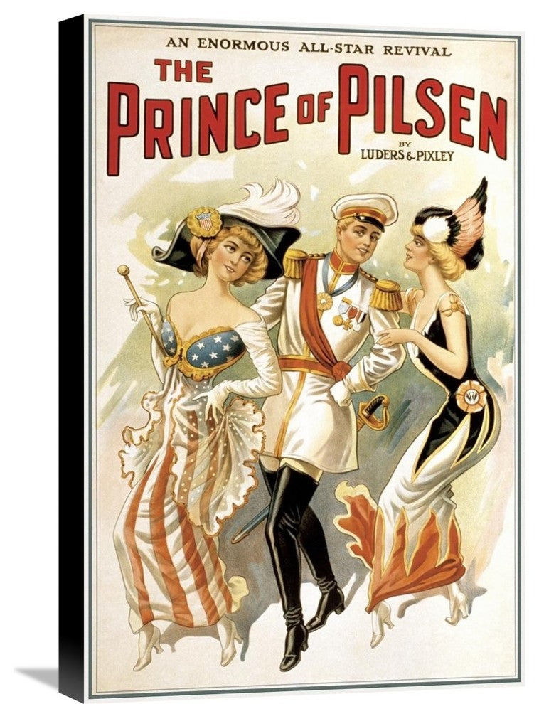 "The Prince of Pilsen, 1900" Stretched Canvas Giclee, 16"x24"