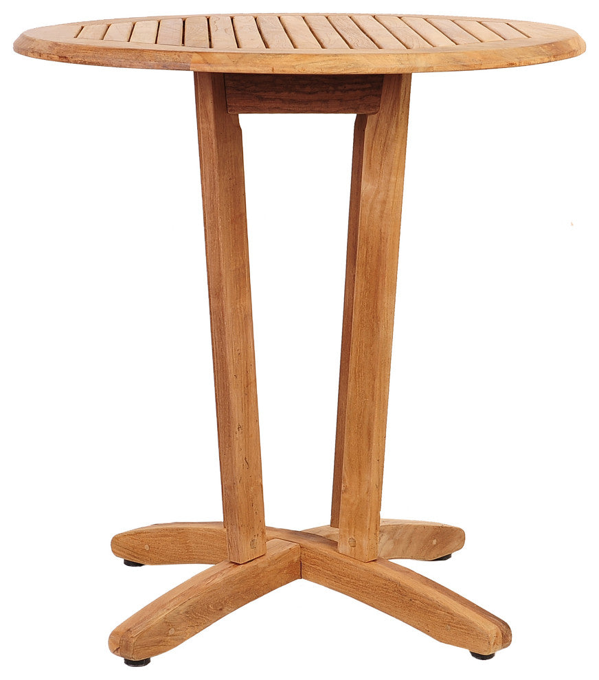 Amazonia Nile 1-Piece Round Patio Table | Certified Teak | Ideal for Outdoors