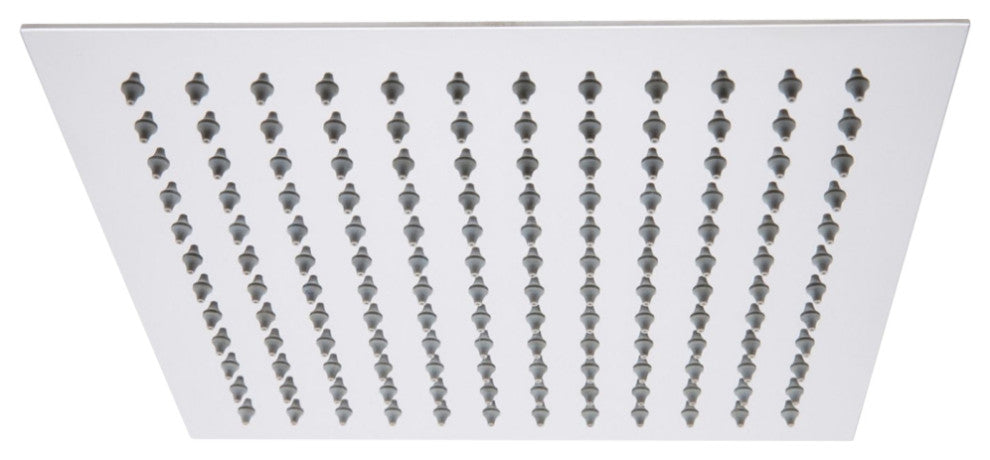 Aqua Piazza 12" Super Slim Square Rain Shower Head, Chrome