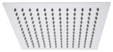 Aqua Piazza 12" Super Slim Square Rain Shower Head, Chrome