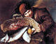 Giacomo Ceruti Boy With a Basket of Fish, 20"x25" Wall Decal
