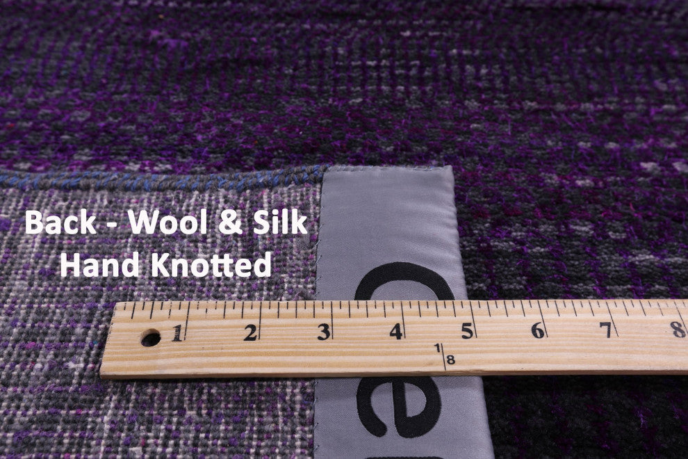 2' 5" X 19' 11" Runner Wool and Silk Super Savannah Gabbeh Handmade Rug Q8997