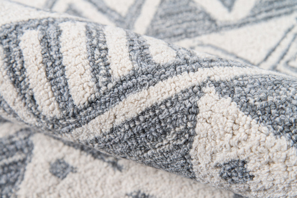 Momeni Mallorca Wool Hand Hooked Gray Area Rug 9'x12'
