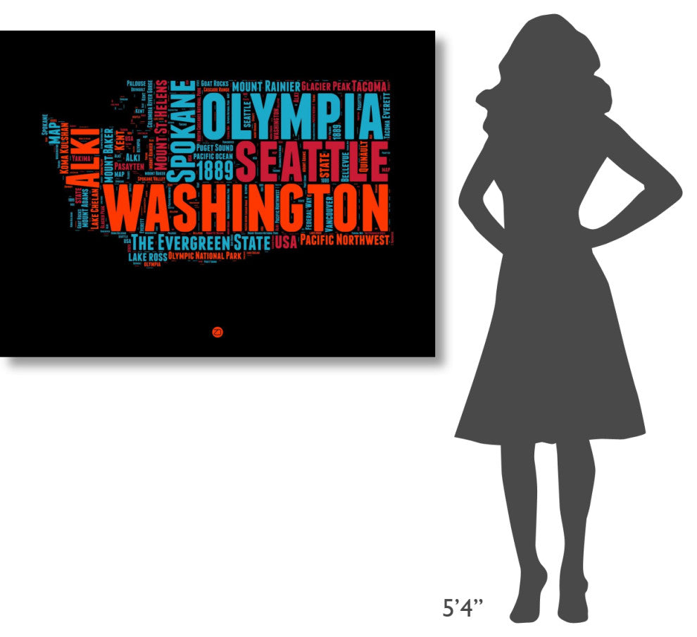 "Washington Word Cloud 1" Fine Art Print