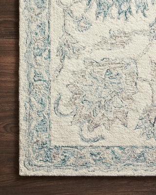Loloi Norabel Ivory/Blue 1'-6" x 1'-6" Sample Swatch