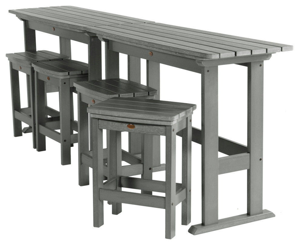 Lehigh 6pc Counter Height Balcony Set, Coastal Teak