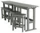 Lehigh 6pc Counter Height Balcony Set, Coastal Teak