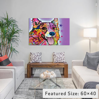 "Corgi" Wrapped Canvas Art Print, 18x12x1.5