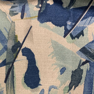 Plutus Blue Modern Art Graphic Print Luxury Throw Pillow, 20"x26"