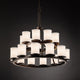 DAKOTA 21-Light 2-Tier Ring Chandelier