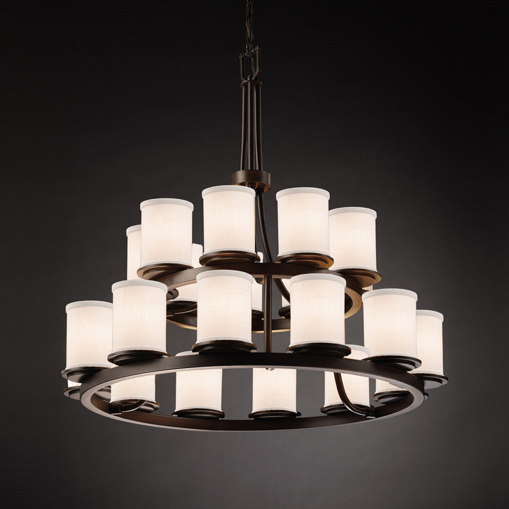 DAKOTA 21-Light 2-Tier Ring Chandelier