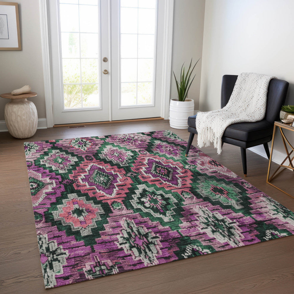 Machine Washable Indoor/Outdoor Chantille ACN1891 Blush 5' x 7'6" Rug
