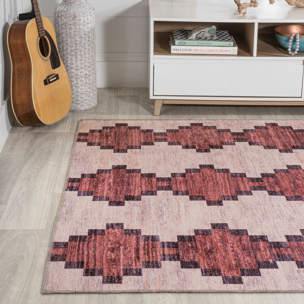 Timantii Modern Trellis Kilim Area Rug, 3x5