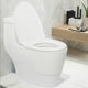 Fine Fixtures Modern Dual Flush Elongated One-Piece Toilet, Seat Included
