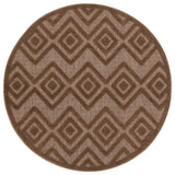 Nourison Versatile 4' x Round Brown Modern Rug