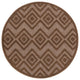 Nourison Versatile 4' x Round Brown Modern Rug