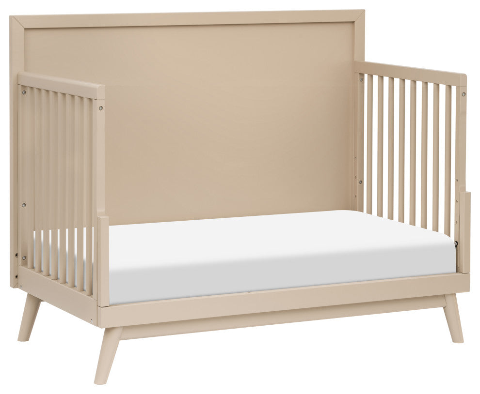 Palma 4-in-1 Convertible Crib With Toddler Bed Conversion Kit, Taupe
