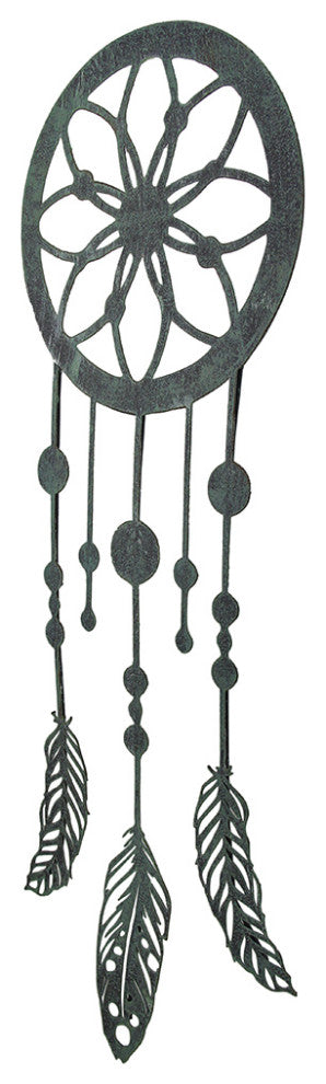 Rustic Laser Cut Distressed Metal Dream Catcher Wall Hanging GN