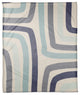 Abstract Blue Stripes 50x60 Coral Fleece Blanket