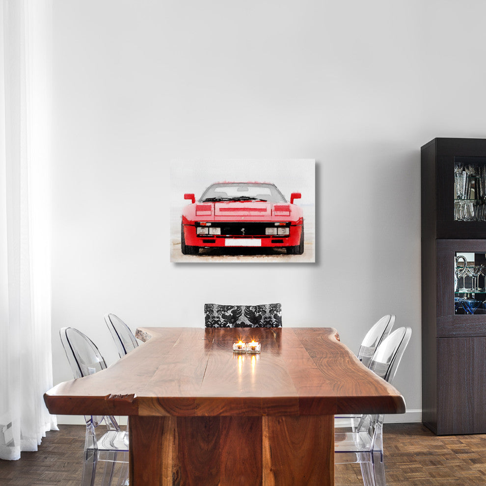 "1980 Ferrari 288 GTO Front Watercolor" Fine Art Print