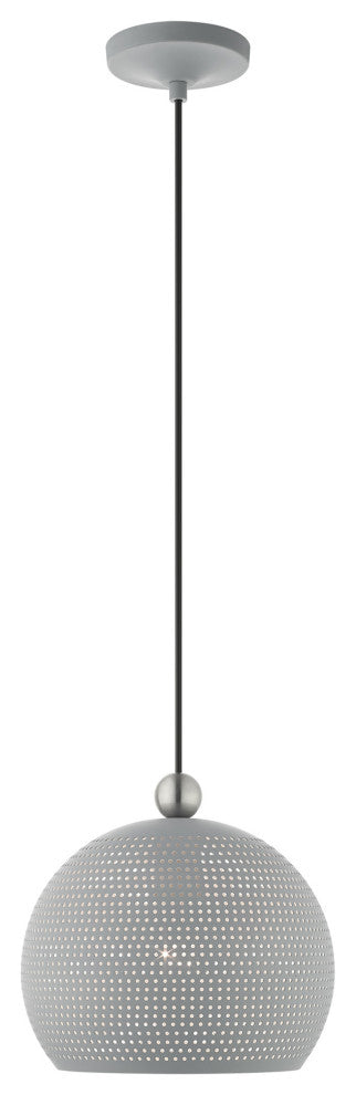 Livex Lighting Dublin 1 Light Nordic Gray Pendant