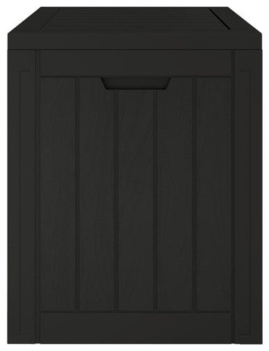 vidaXL Outdoor Storage Box Patio Furniture Storage Trunk Black Polypropylene