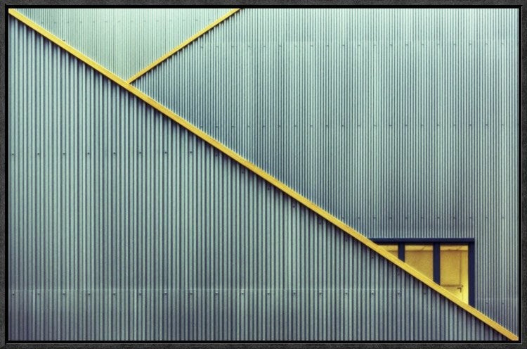 "Stairs" Framed Canvas Giclee by Jan Niezen, 25x17"