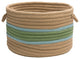 Colonial Mills Basket Garden Banded Round Basket Moss/ Federal Blue Round