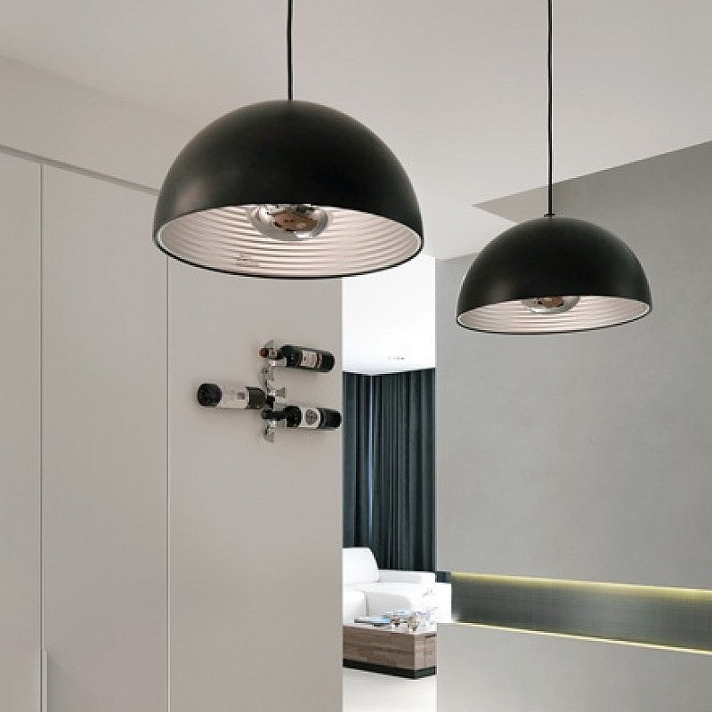 Medium Dome Pendant, Black