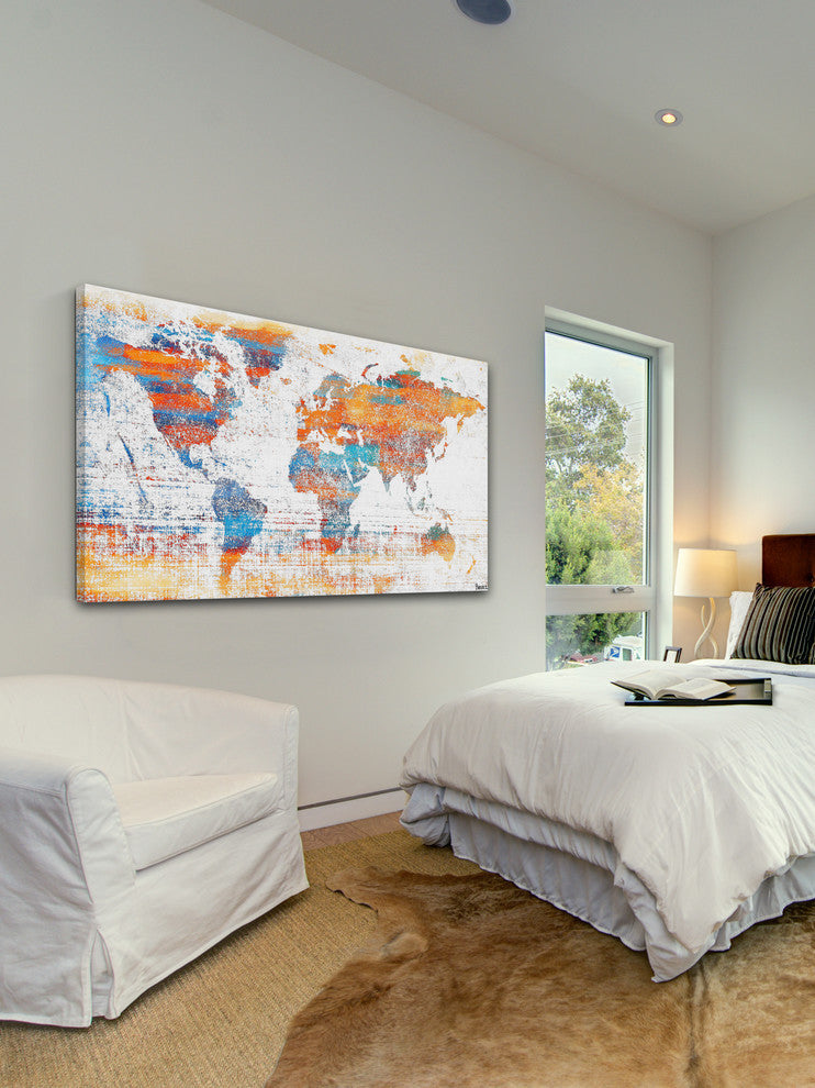 "Warm World" Print on Canvas, 24"x12"