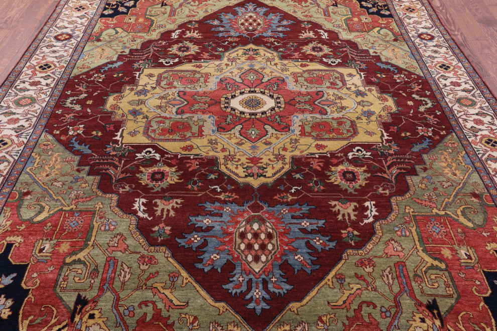 Handmade Persian Fine Serapi Wool Rug 8' 0" X 9' 10" - Q14690